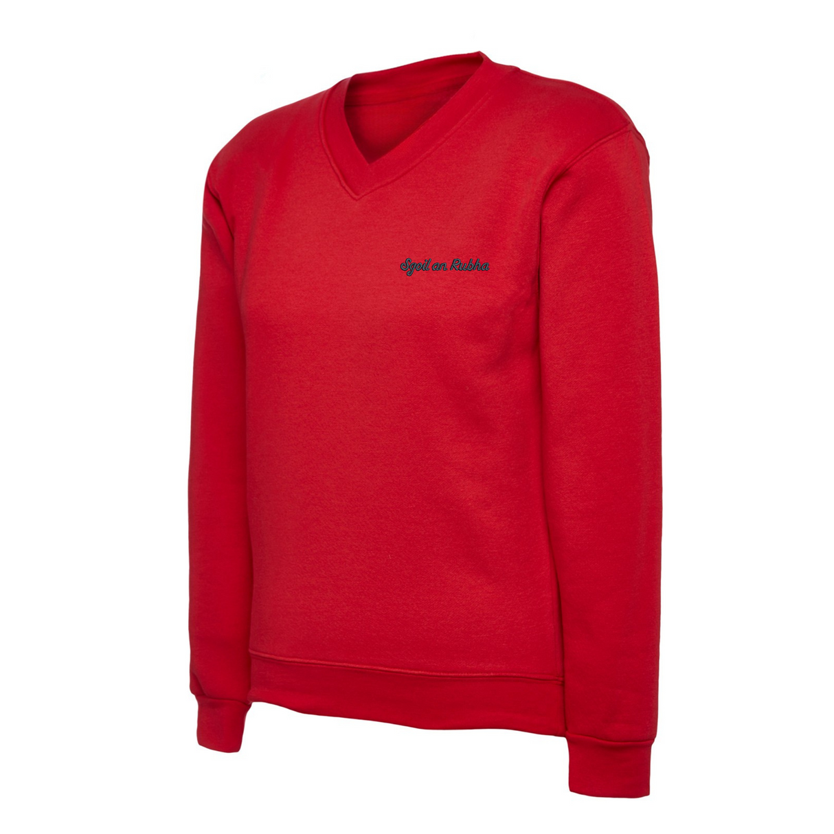 Sgoil an Rubha Classic V- Neck Sweatshirt with logo (EMB)