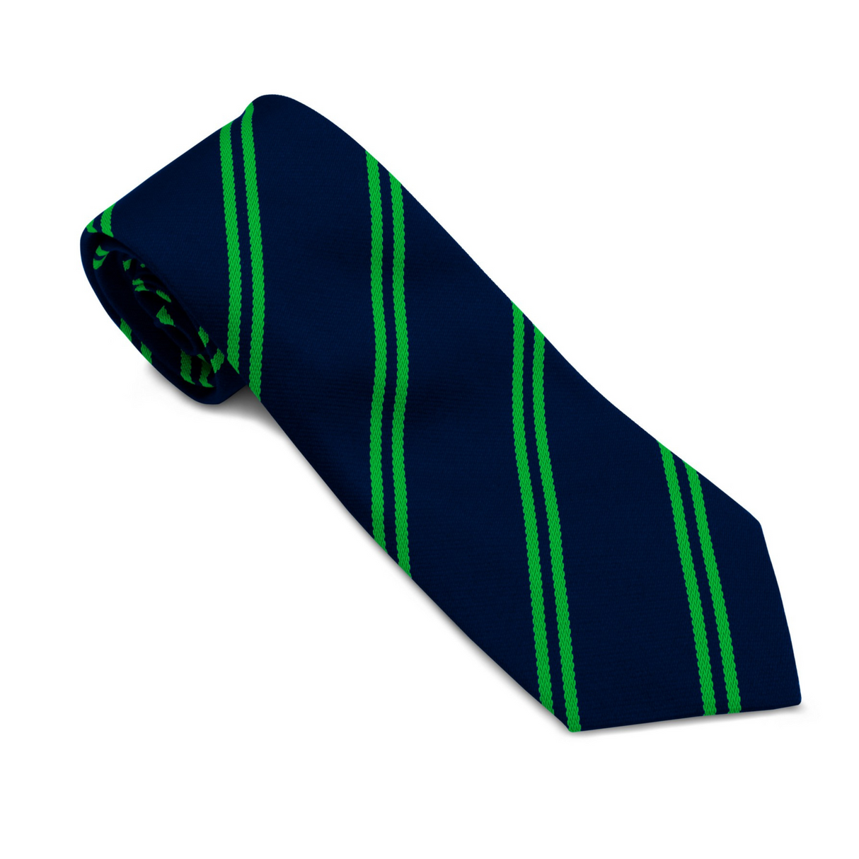 Breasclete Primary School Navy/Emerald double Striped Tie