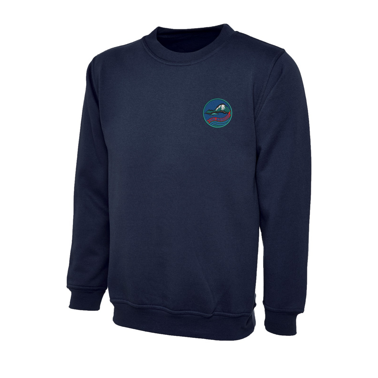 Breasclete Primary School Navy Sweatshirt with logo (EMB)