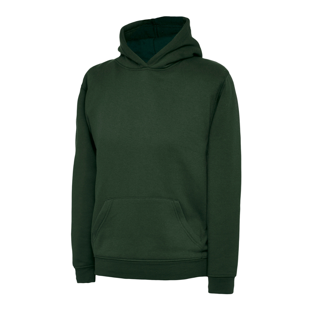 Newbridge on Wye Classic Hoody Bottle Green - Leavers Design (Print)