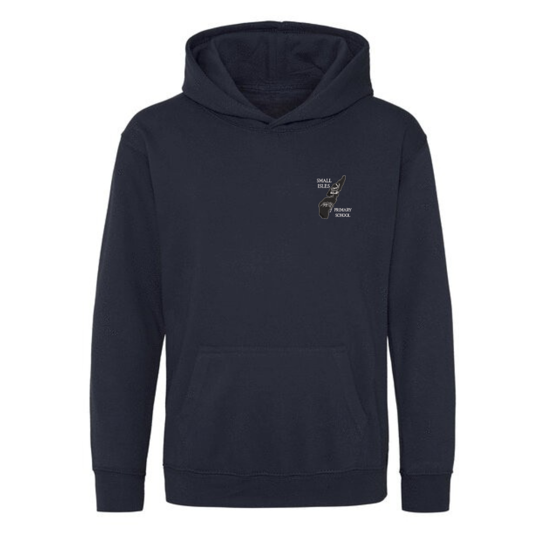 Small Isles School Navy Classic Hoody with logo (EMB)