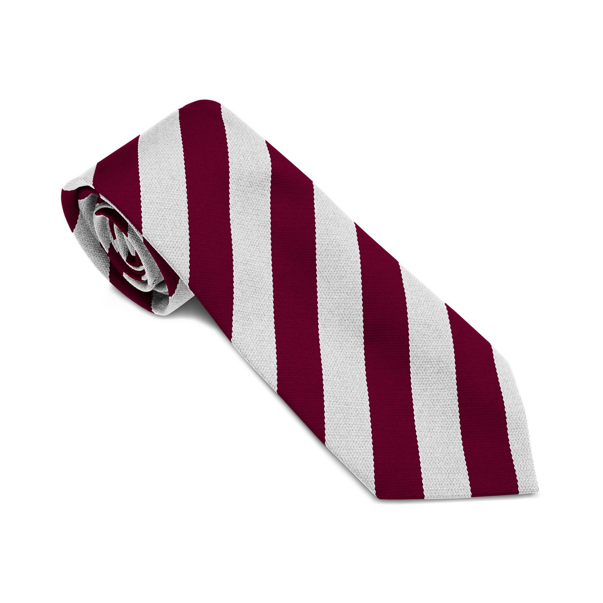 Kymbrook Primary School 9507 Maroon/White Equal Striped Tie