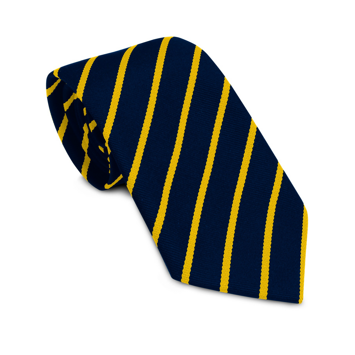 The Downley School Navy/Gold single Striped Tie