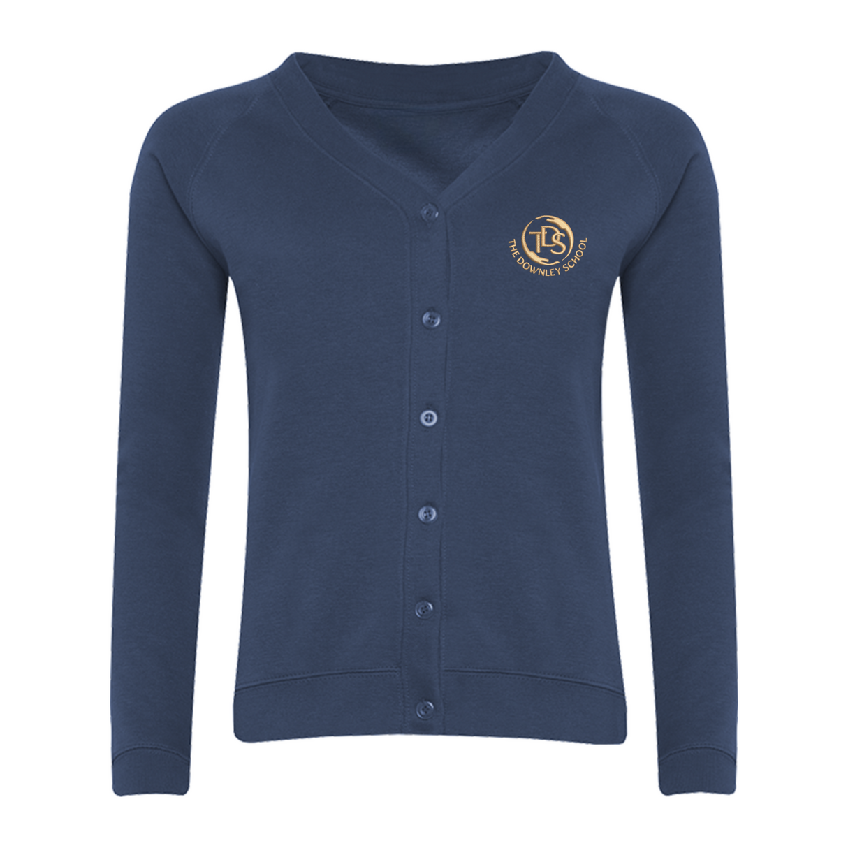 The Downley School Classic Cardigan with logo (EMB)