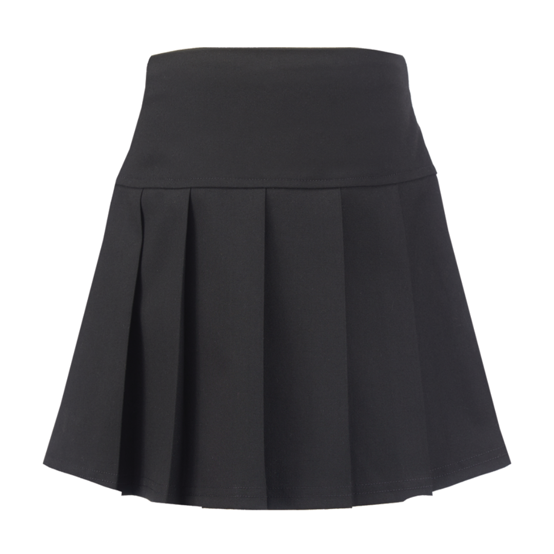 Shawbost School Junior Girls Panel Full Pleated Skirt Black