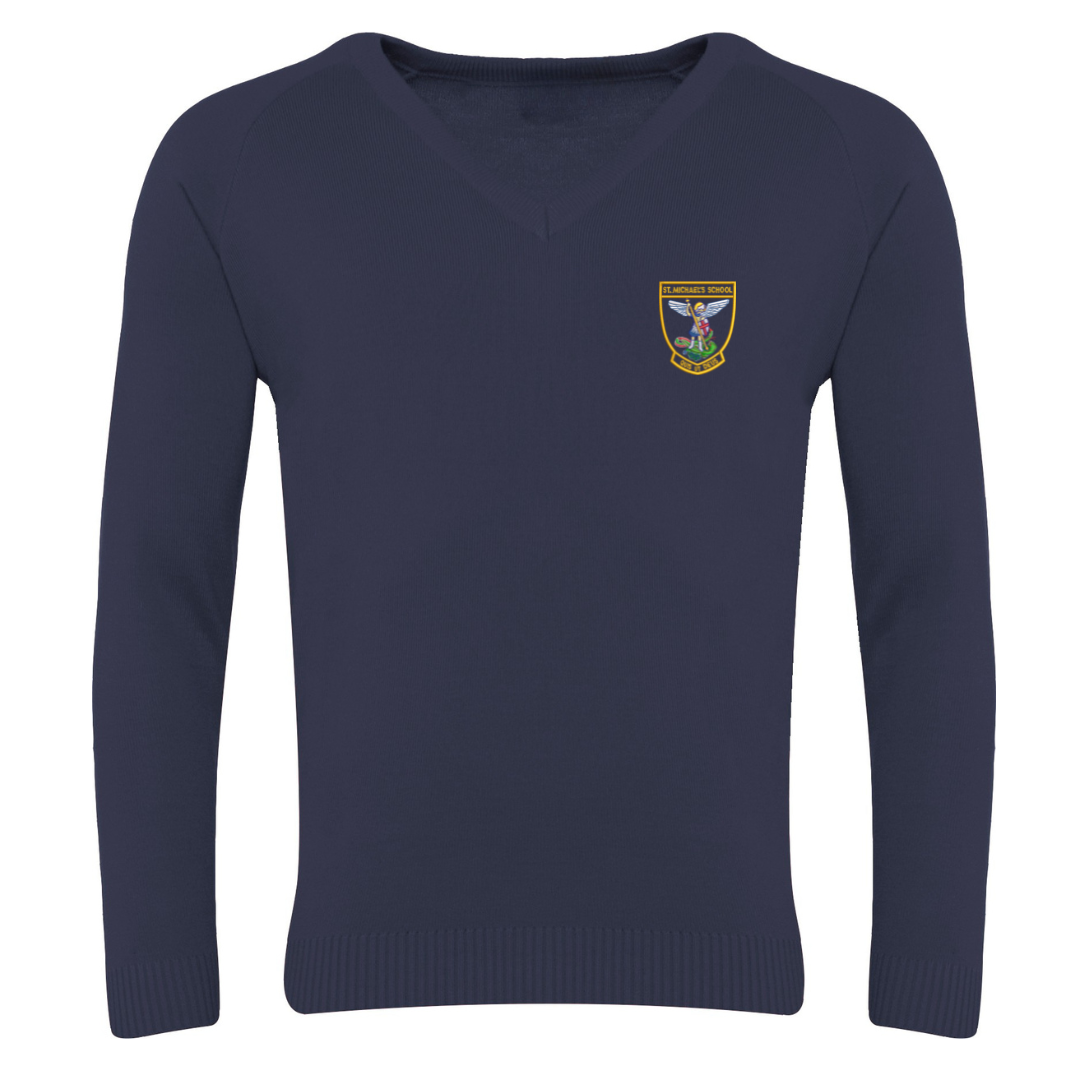 St Michael's School, Burghclere 50/50 Cotton/Acrylic V Neck