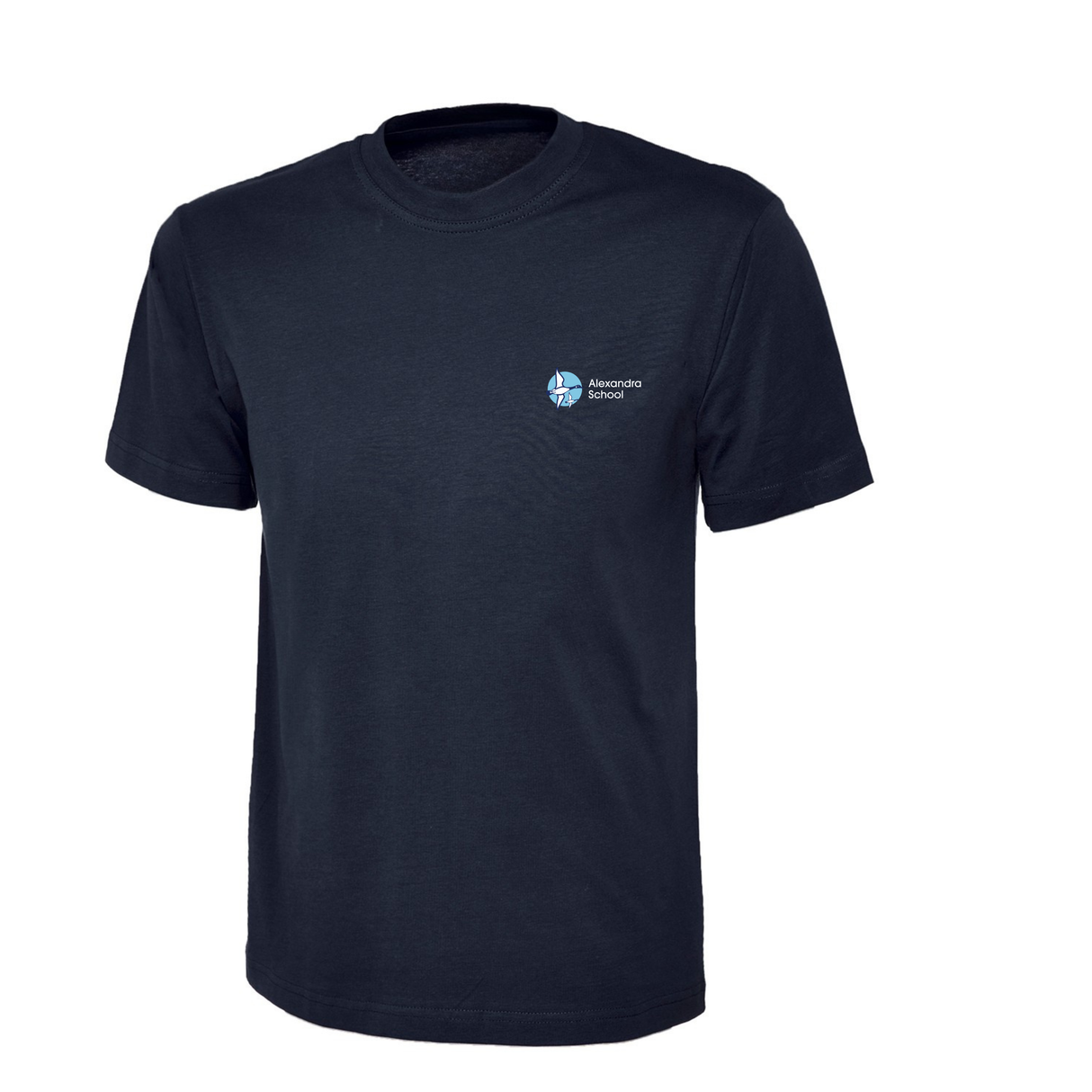 Alexandra School Technical Tee Navy with logo (Print)