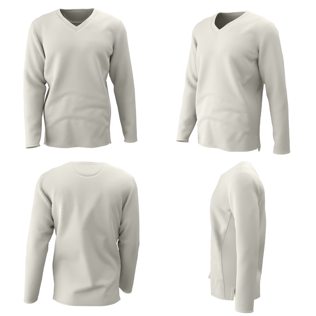 RADIAL CRICKET JUMPER IVORY YOUTH