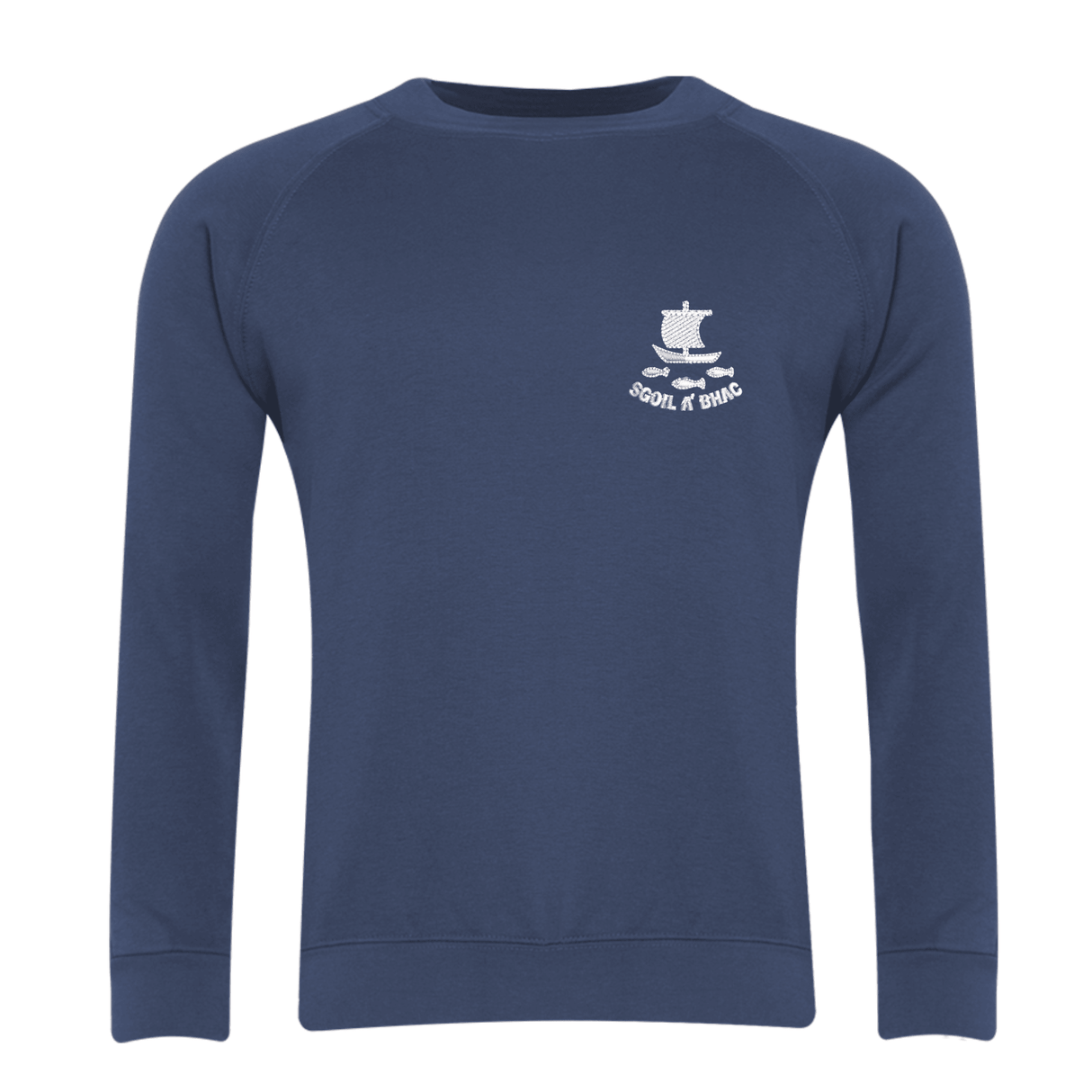 Back School Crew Neck Sweatshirt with Logo (EMB)