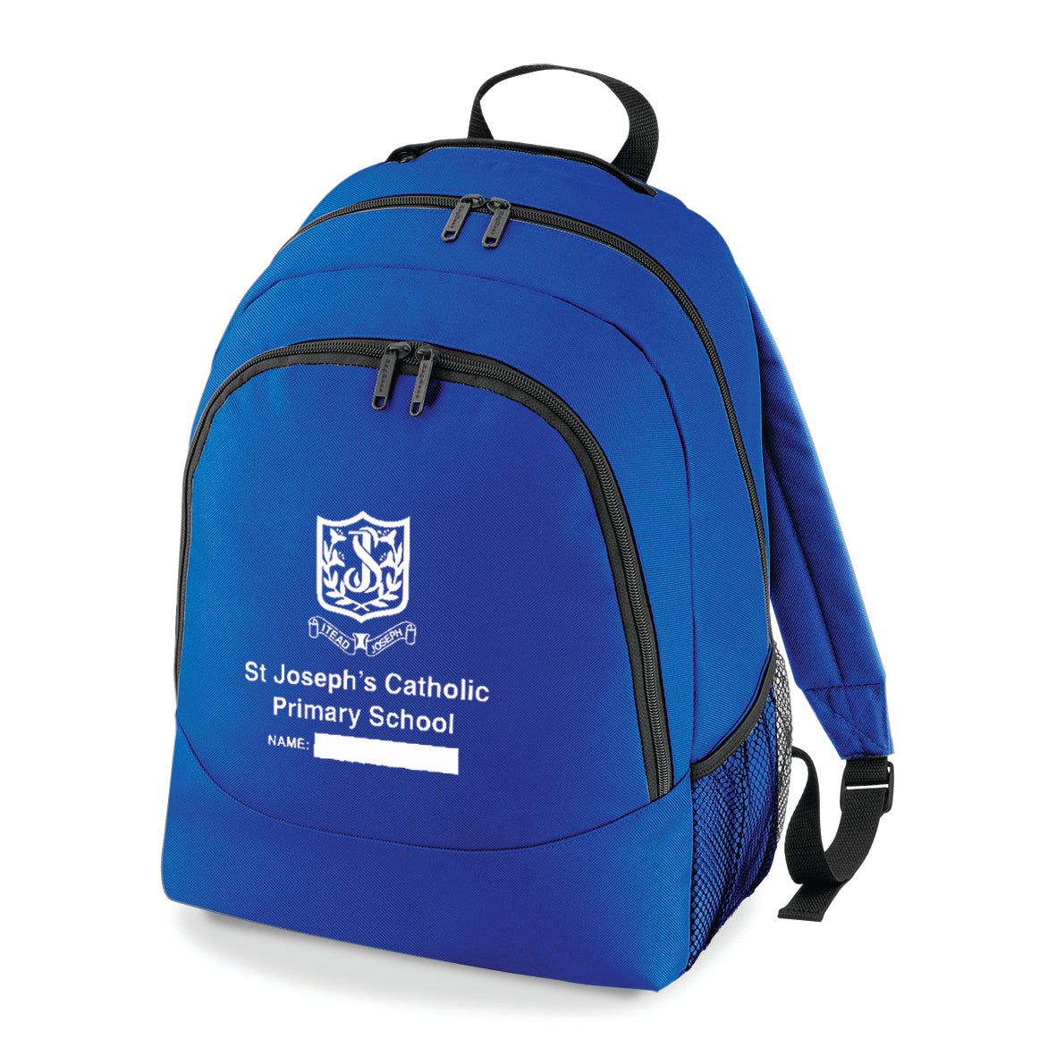 St Joseph's Primary, Hertford Backpack in Royal Blue with Logo (Print)