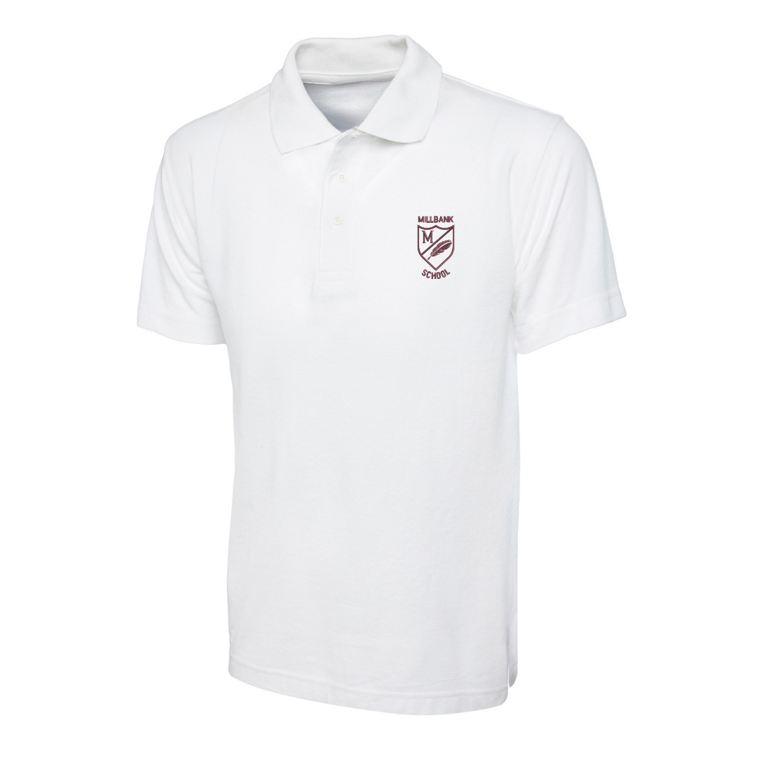 Millbank Primary School Classic Polo with logo (EMB)