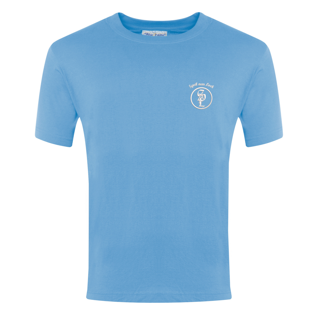 Sgoil Nan Loch Sky T Shirt with logo (EMB)