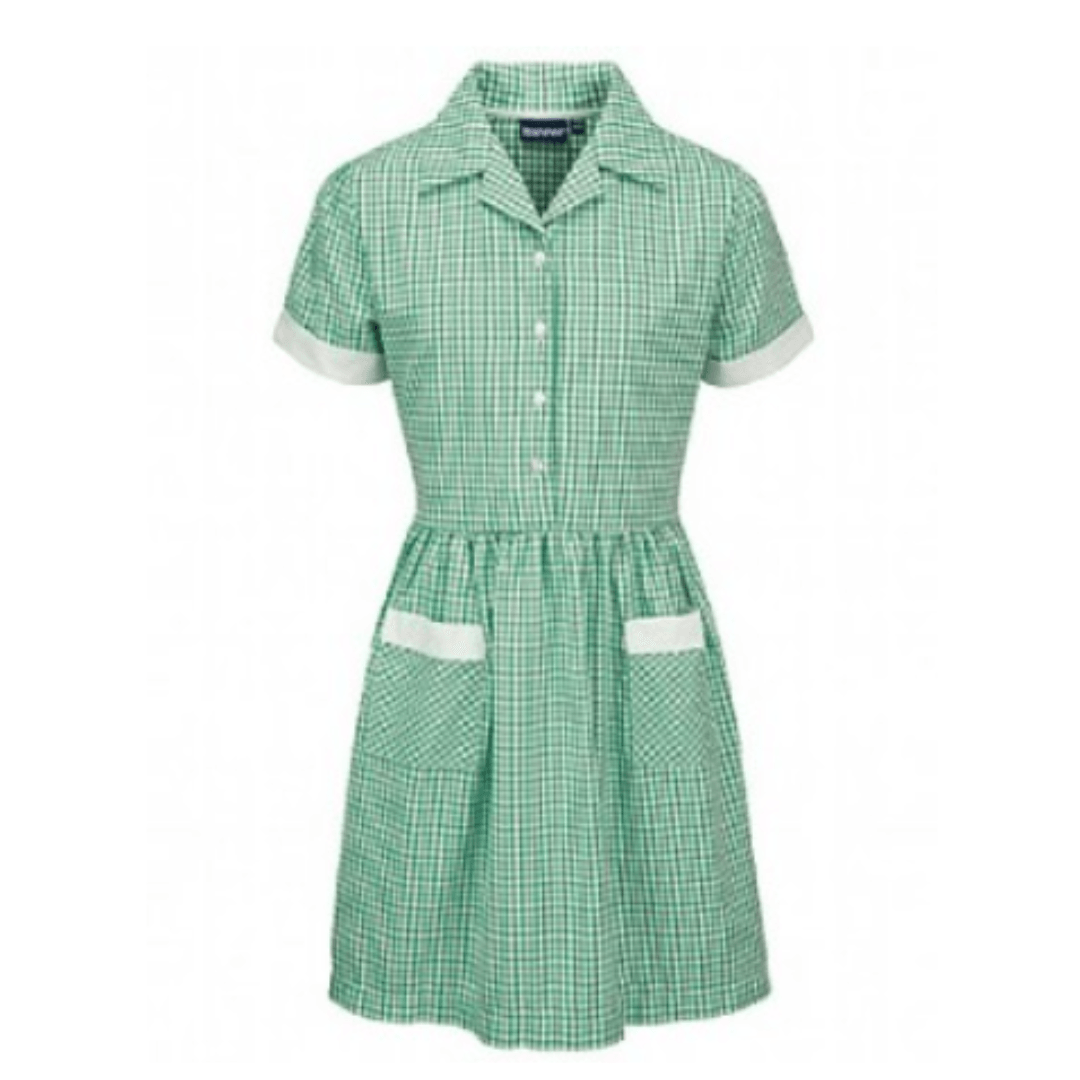 Nettlebed Green Check Dress