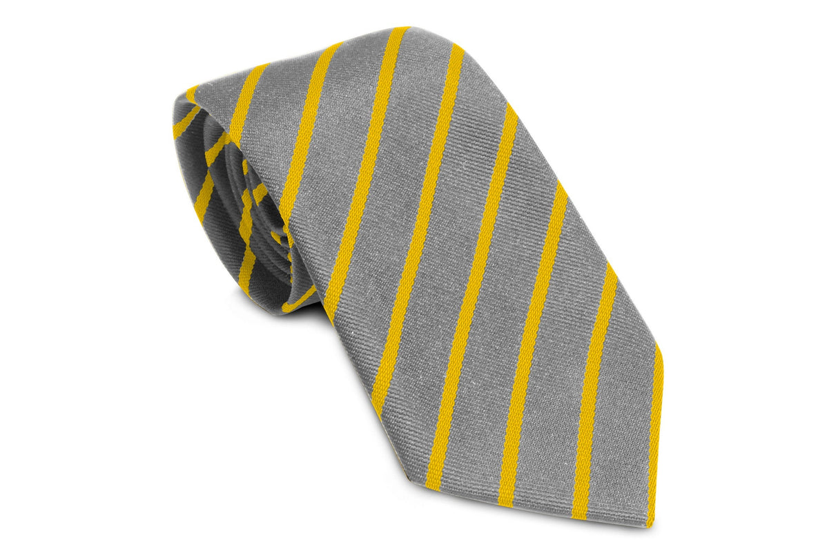 Stock Design Ties Grey with Single Gold Stripe (5402-9112) - Lynendo Trade Store