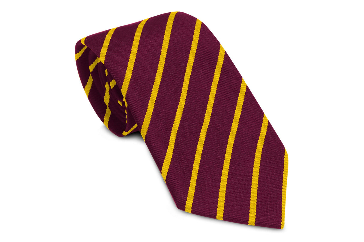 Stock Design Ties Maroon with Single Gold Stripe (5402-9119) - Lynendo Trade Store