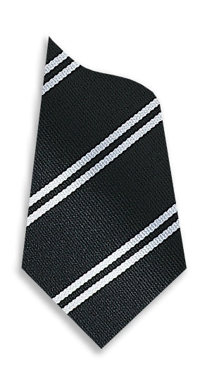 Stock Design Ties Black with Double White Stripe (5403-9201) - Lynendo Trade Store