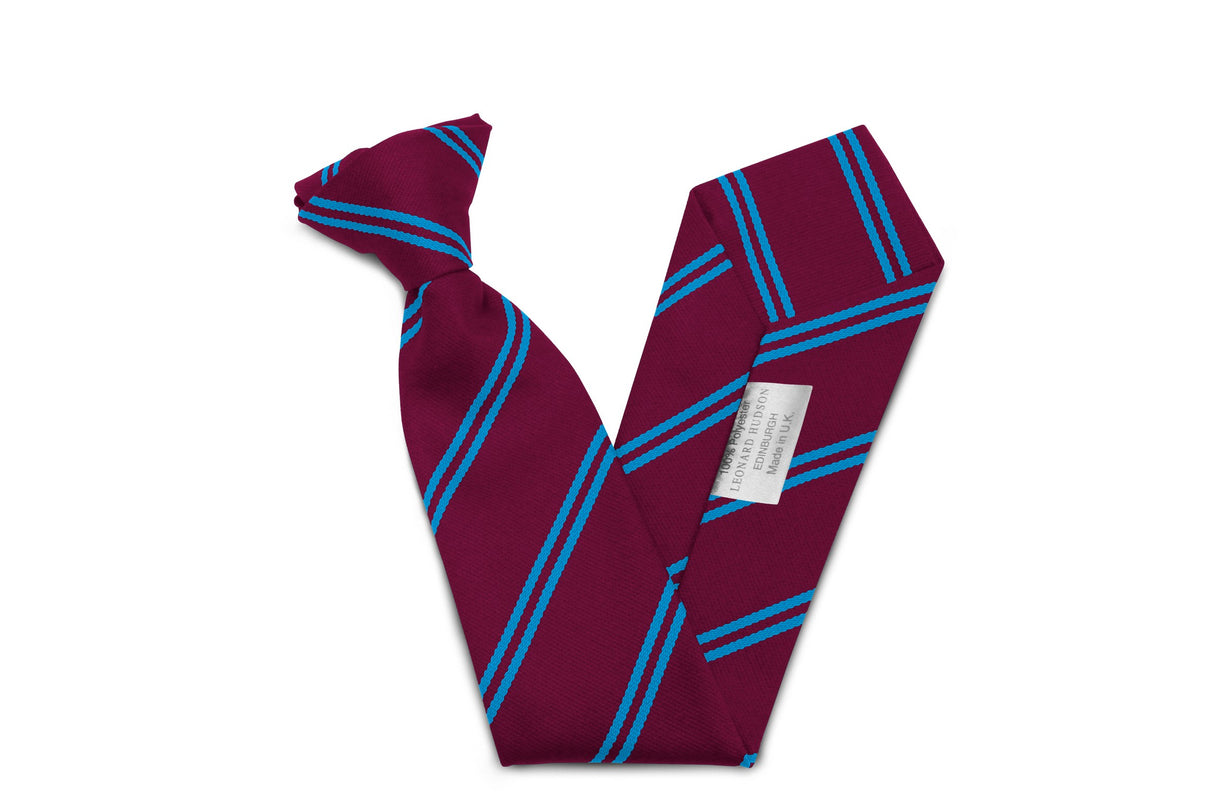 Millbank Primary School Maroon/Sky Double Striped Tie