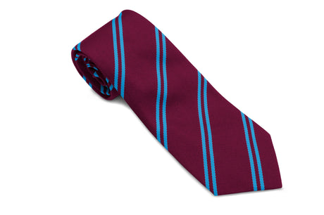 Stock Design Ties Maroon with double Sky Stripe (5403-9214) - Lynendo Trade Store