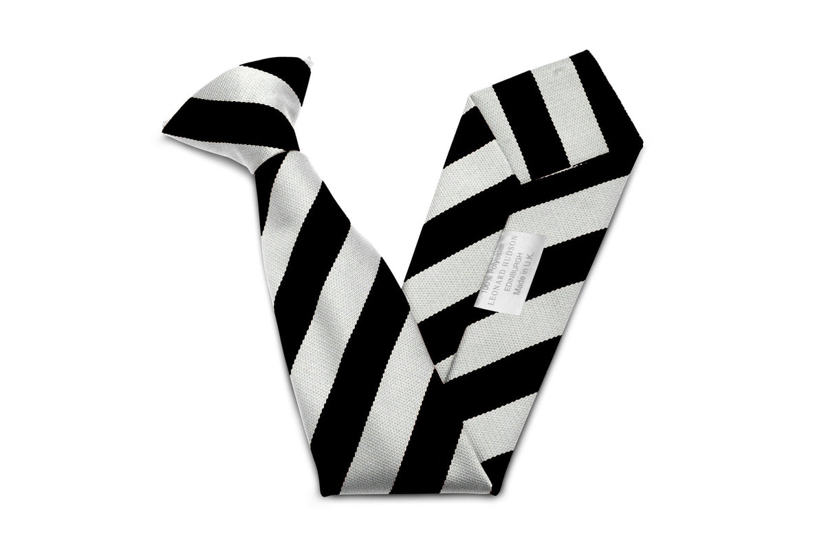 Stock Design Ties in Black and White Equal Stripe (5404-9501) - Lynendo Trade Store