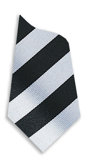 Stock Design Ties in Black and White Equal Stripe (5404-9501) - Lynendo Trade Store