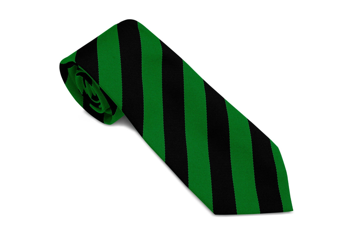 Stock Design Ties in Black and Emerald Equal Stripe (5404-9502) - Lynendo Trade Store