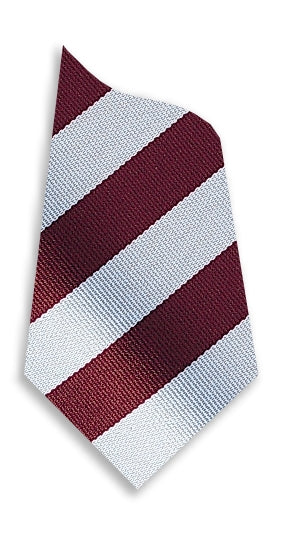 Stock Design Ties in Maroon and White Equal Stripe (5404-9507) - Lynendo Trade Store