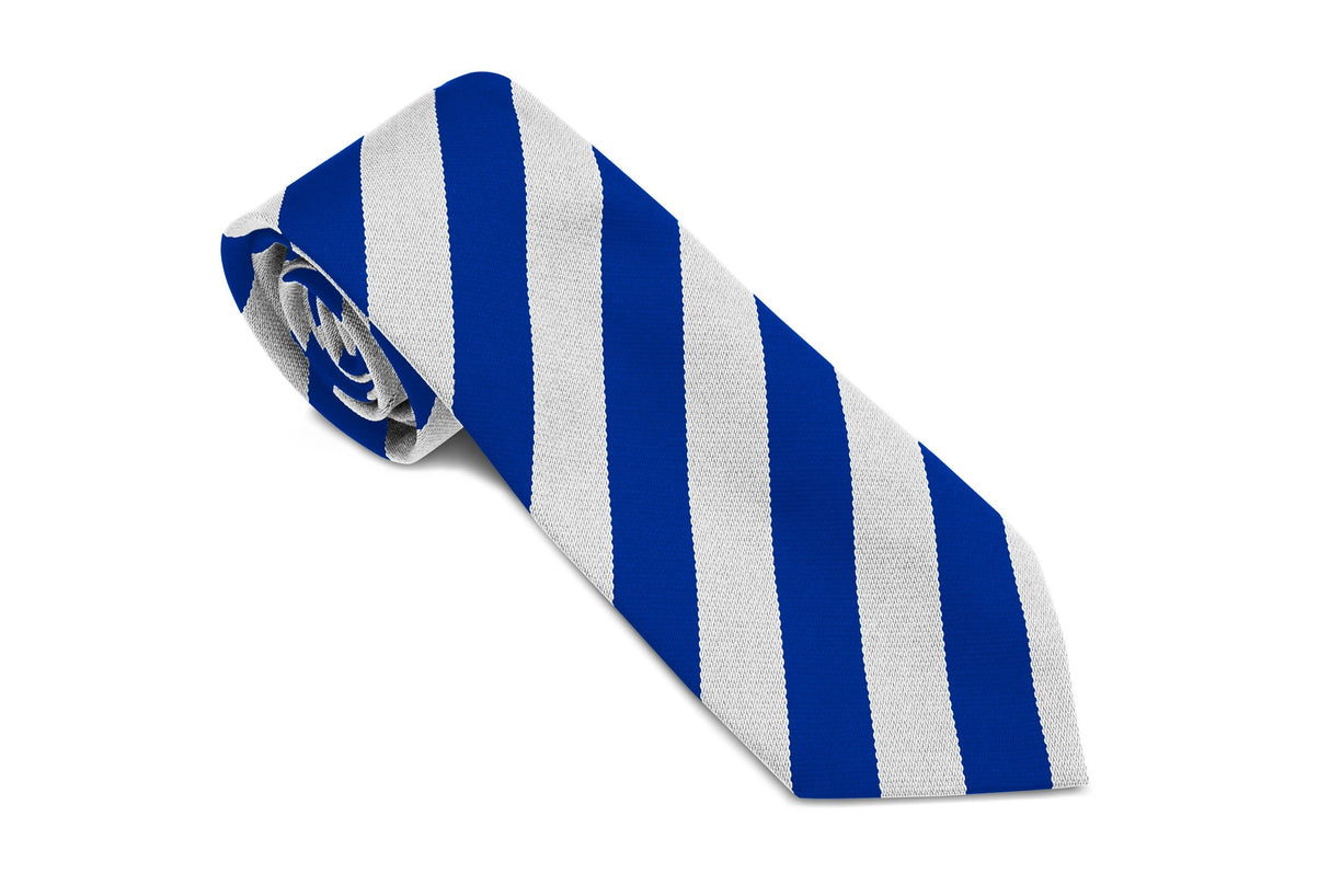Stock Design Ties in Royal and White Equal Stripe (5404-9508) - Lynendo Trade Store