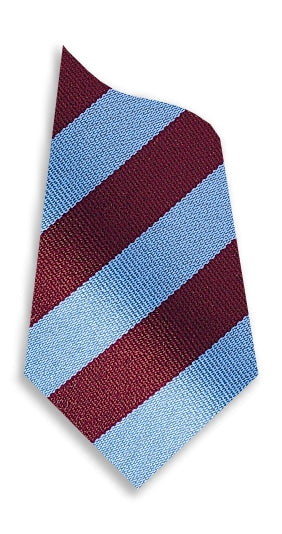 Stock Design Ties in Maroon and Sky Equal Stripe (5404-9514) - Lynendo Trade Store