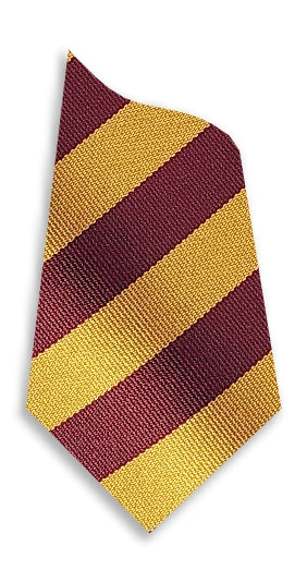 Stock Design Ties in Maroon and Gold Equal Stripe (5404-9522) - Lynendo Trade Store