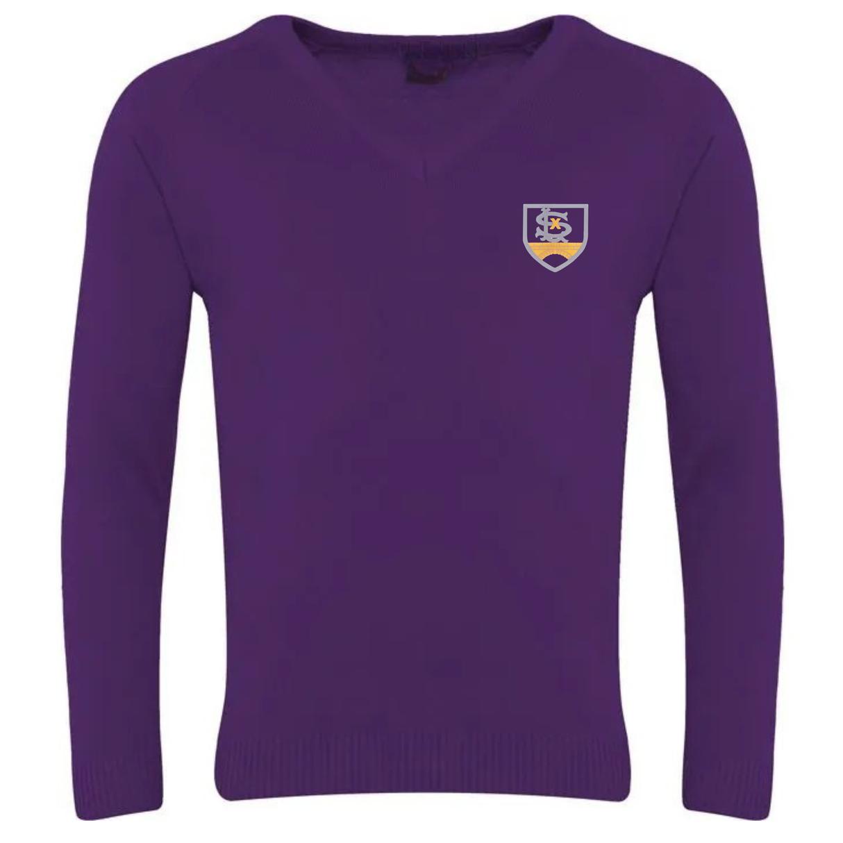 Laxdale Primary School Purple Pullover with logo (EMB)