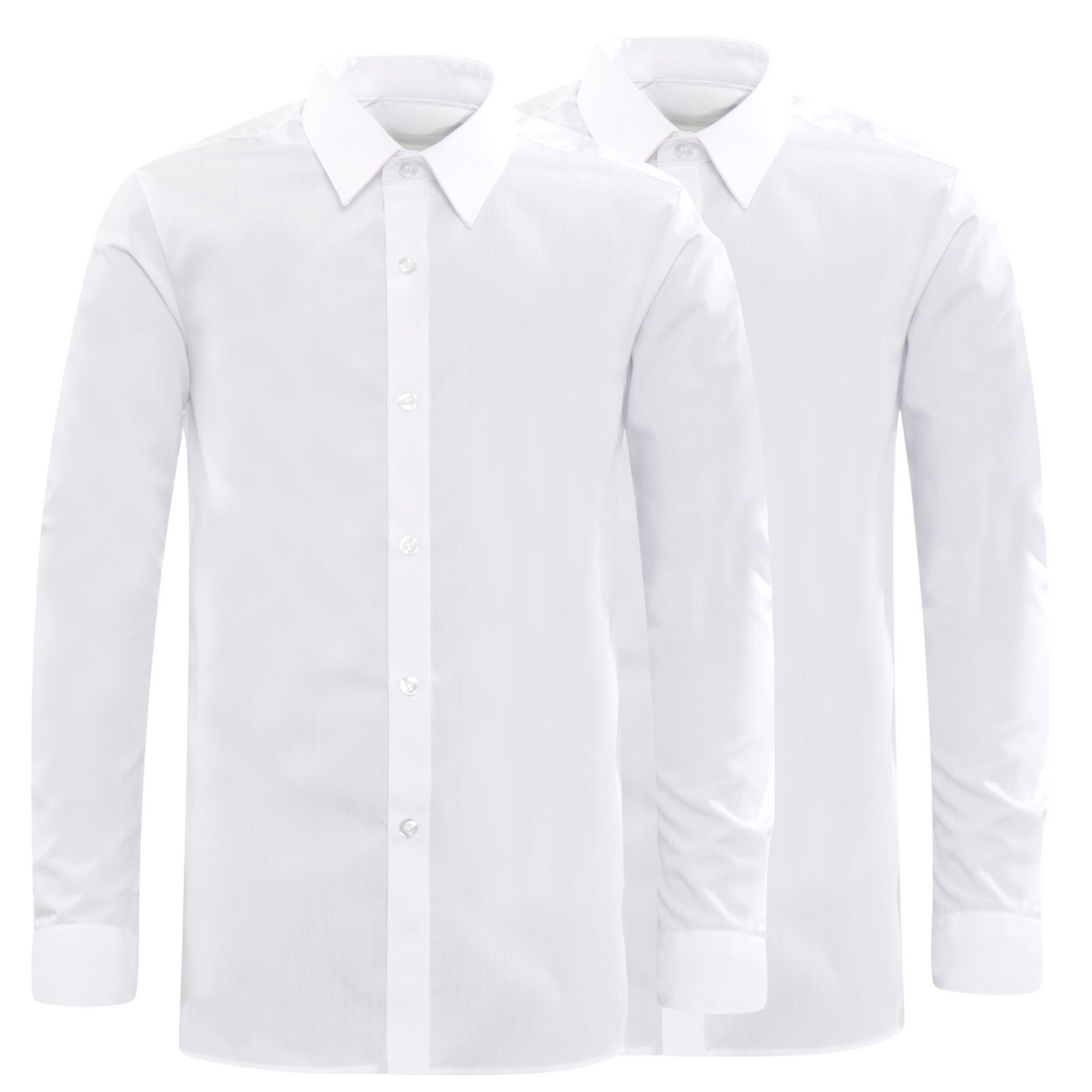 Bridestowe Primary School White 2-Pack Slim Fit Blouse - Long Sleeve