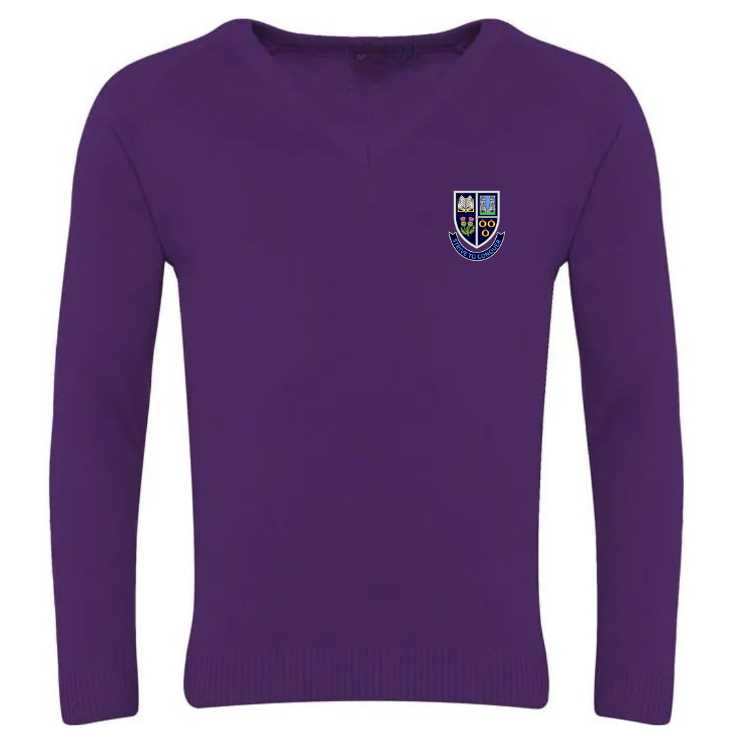 Dykesmains Primary School Purple Premier Knitted Jumper (EMB)