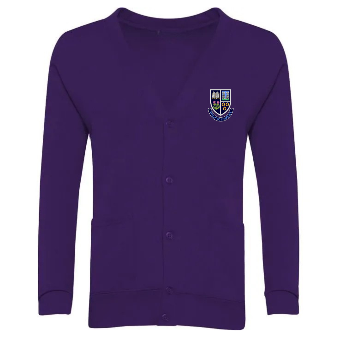 Dykesmains Primary School Purple Sweatshirt Cardigan (EMB)