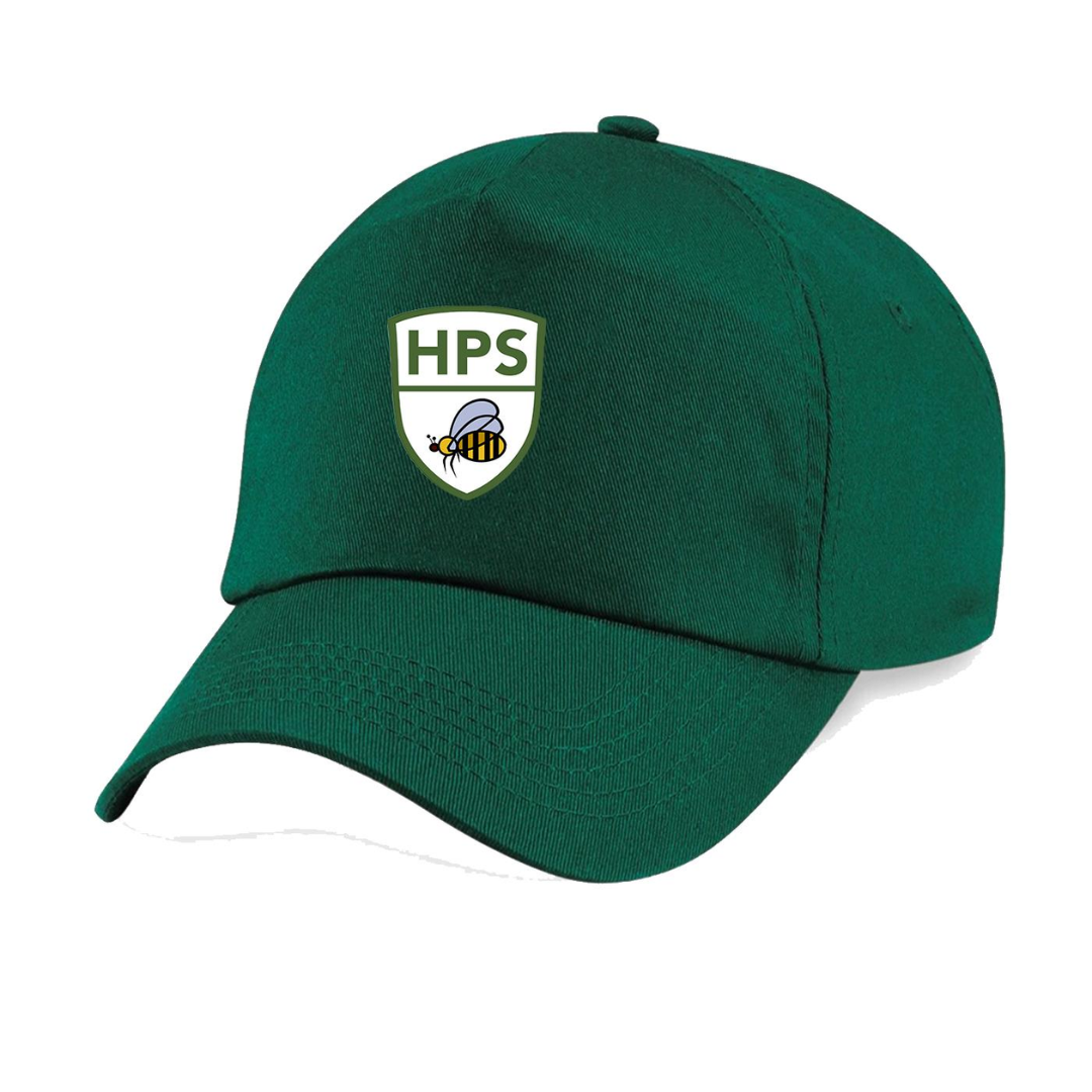 Honeybourne Primary School Cap in Bottle Green with logo (PRINT)