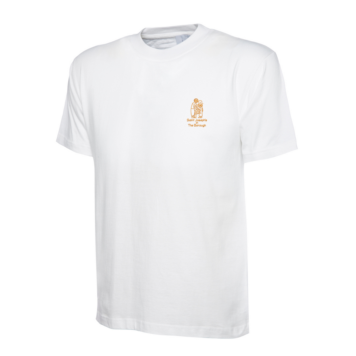 St Josephs Primary Borough White T Shirt with logo (Print)