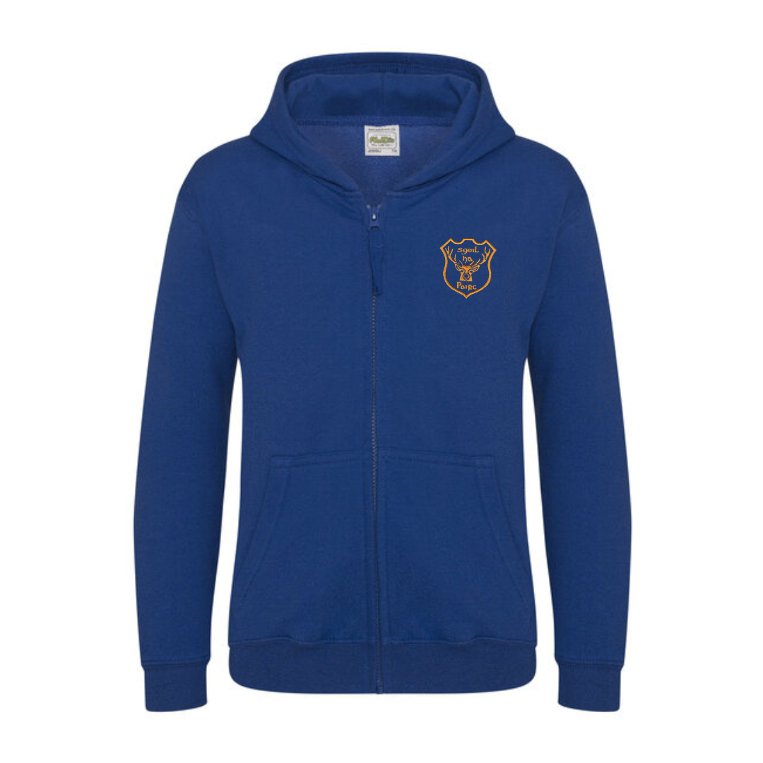 Pairc Primary School Royal Zoodie with logo (EMB)