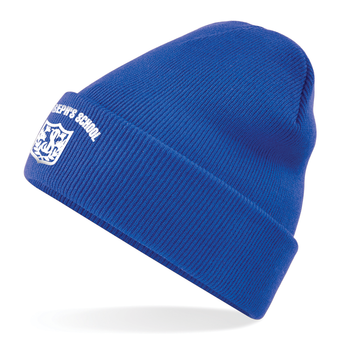 St Joseph Primary, Hertford Knitted Hat in Royal Blue (EMB)