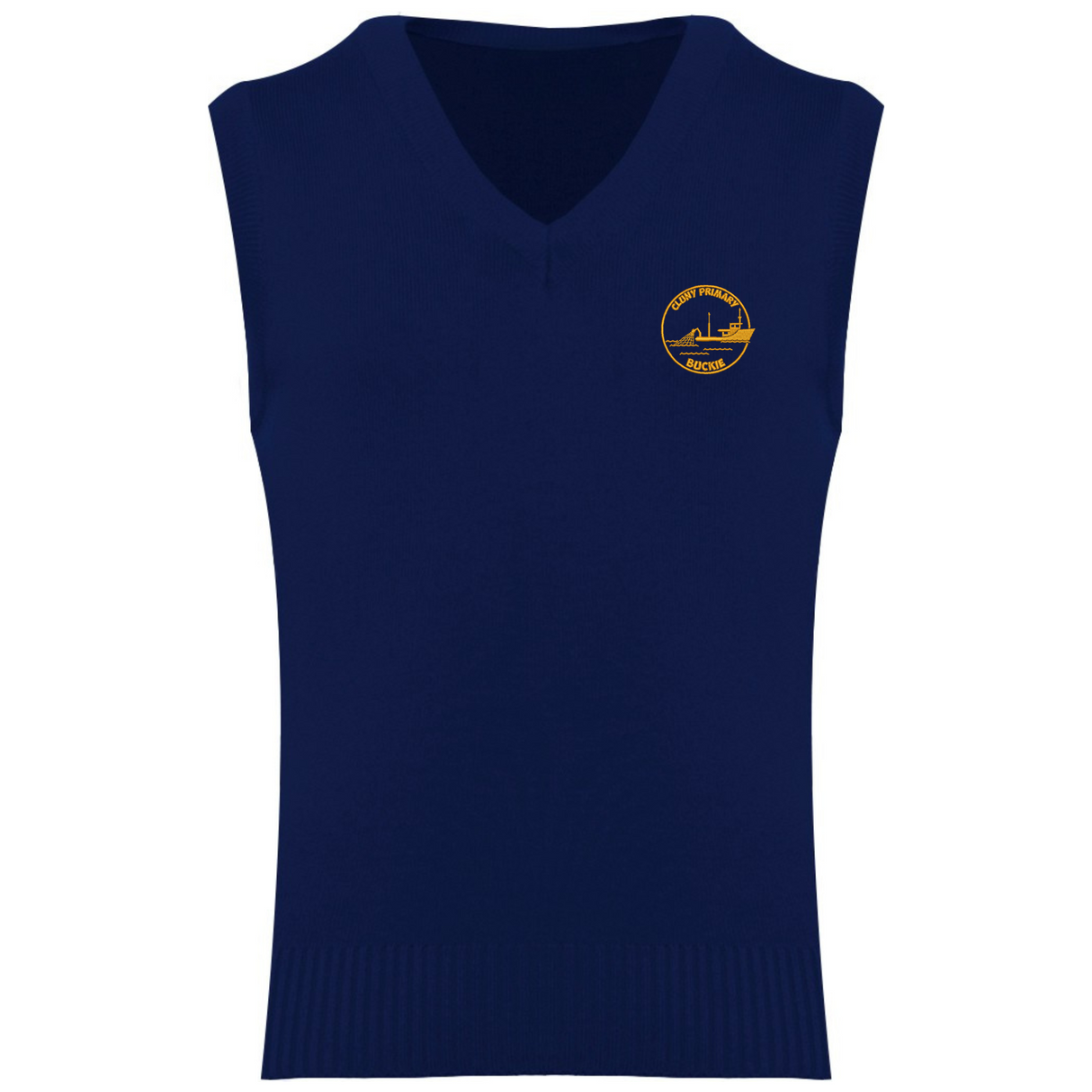 Cluny Knitted Slipover with Logo (EMB)