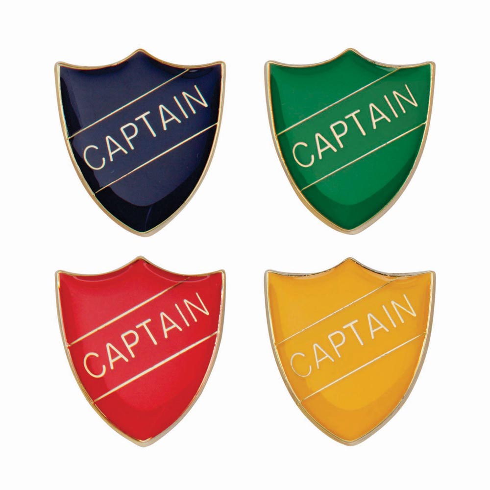 Captain Shield Badge Enamel-Scholar Shield Badge - Leonard Hudson Trade Store