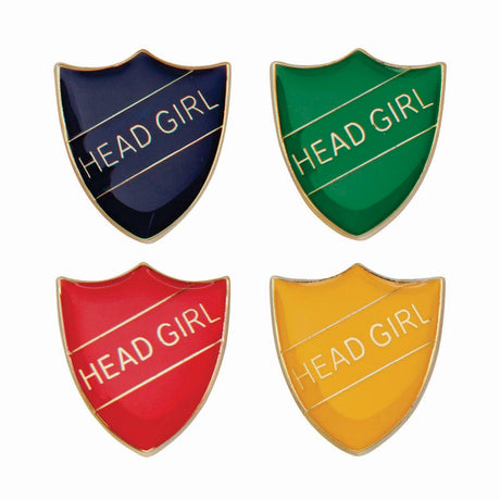 Head Girl Shield Enamel Badge-Scholar Shield Badge - Leonard Hudson Trade Store