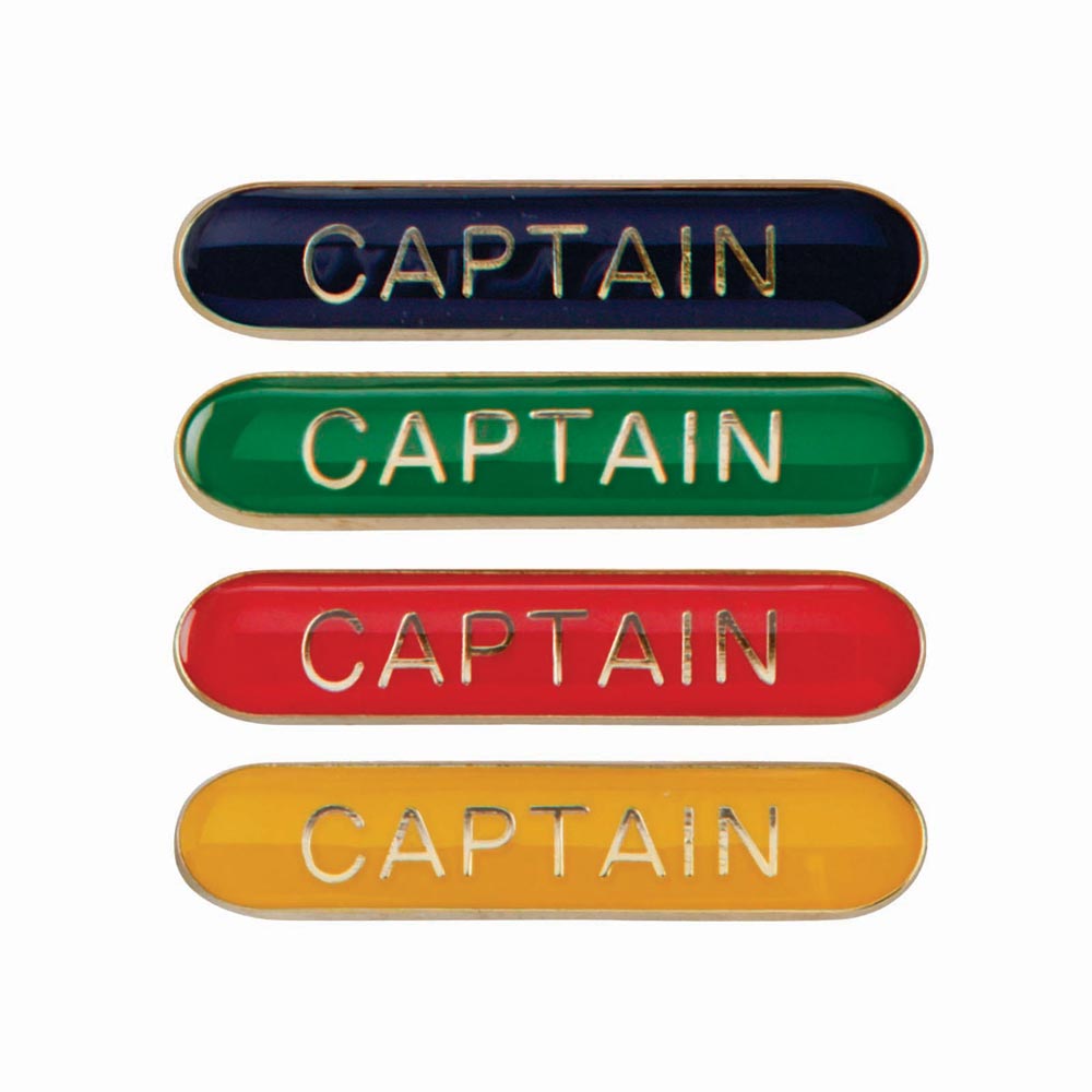 Captain Round End Enamel Badge-Scholar Bar Badge - Leonard Hudson Trade Store