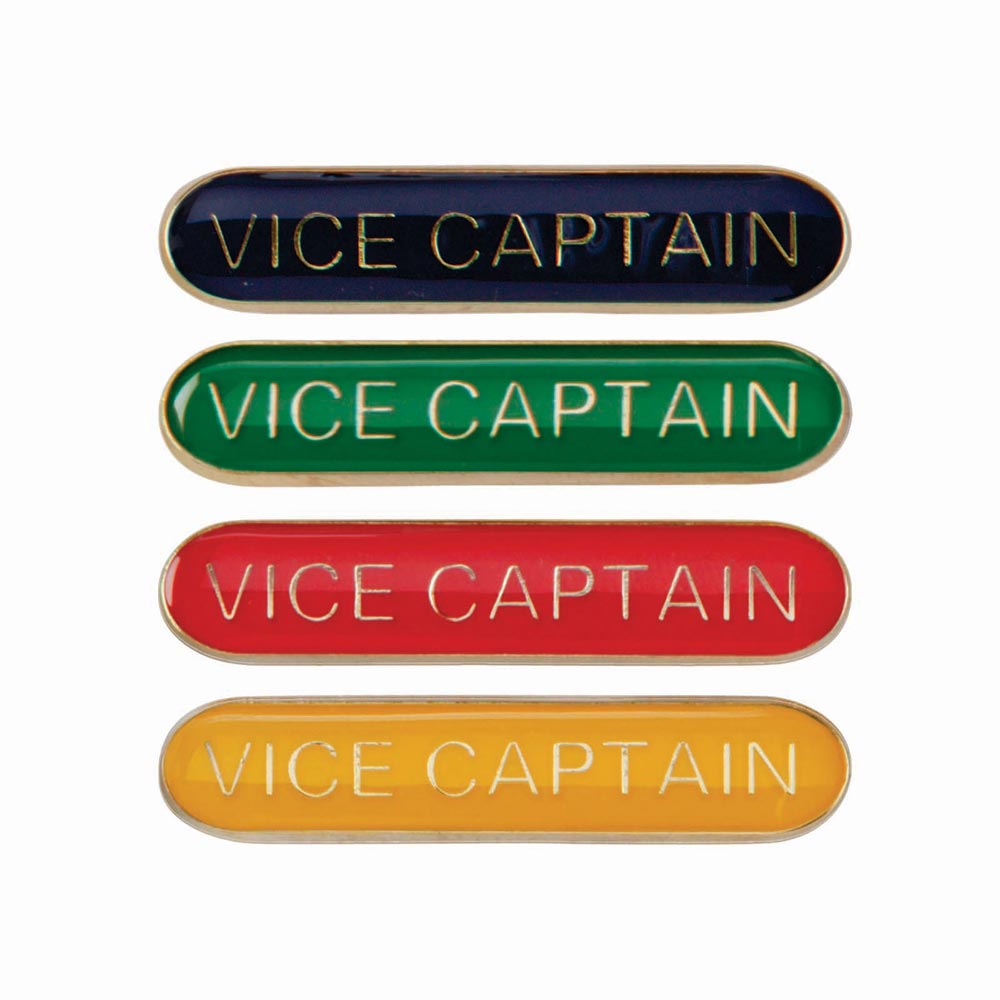 Vice Captain Round End Enamel Badge-Scholar Bar Badge - Leonard Hudson Trade Store
