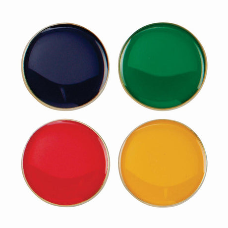 Scholar Pin Badge Round - 4 Bright Colours Circular Badge - Leonard Hudson Trade Store