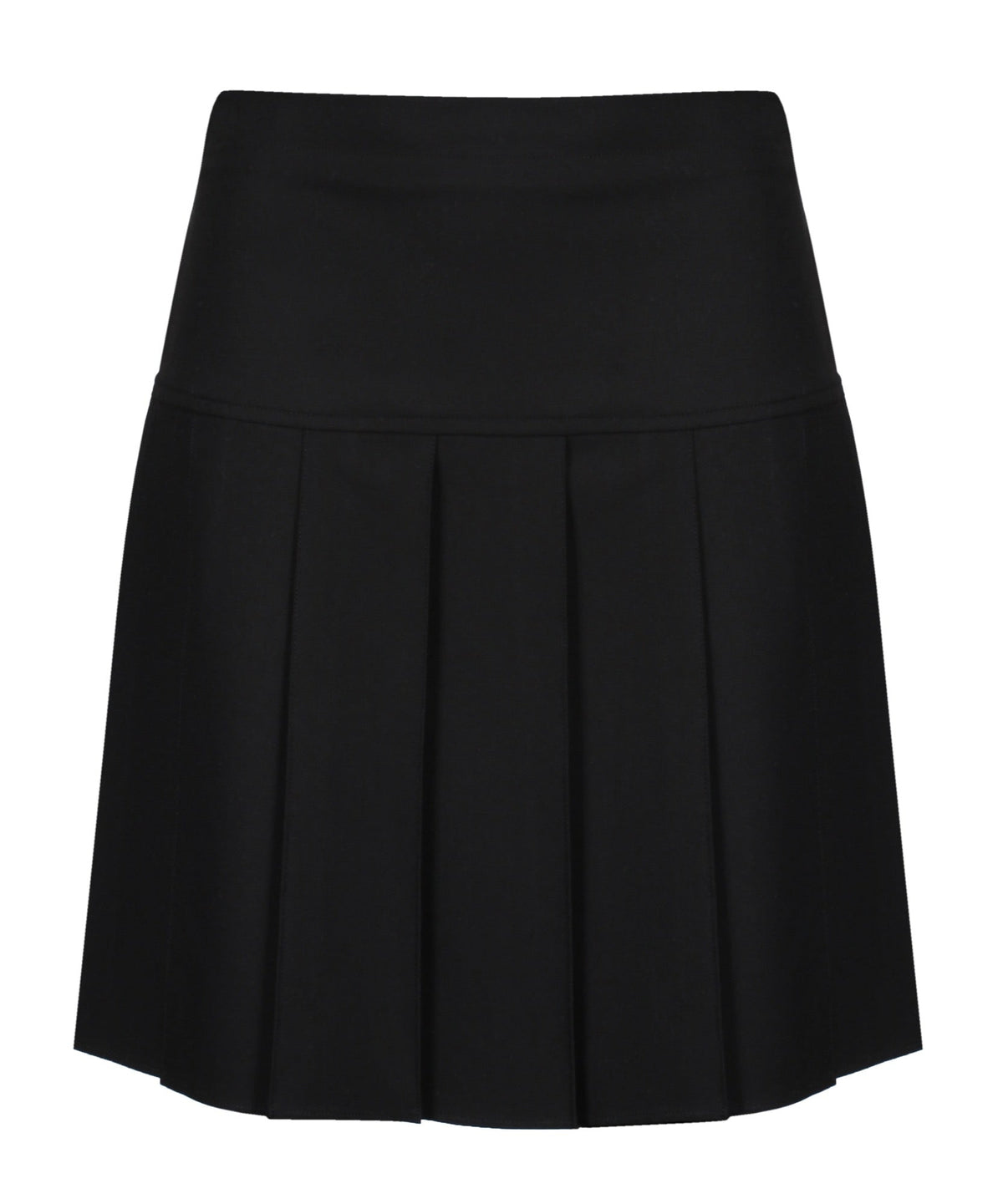 Black Winterbottom's senior girls pleated school skirt with deep waistband