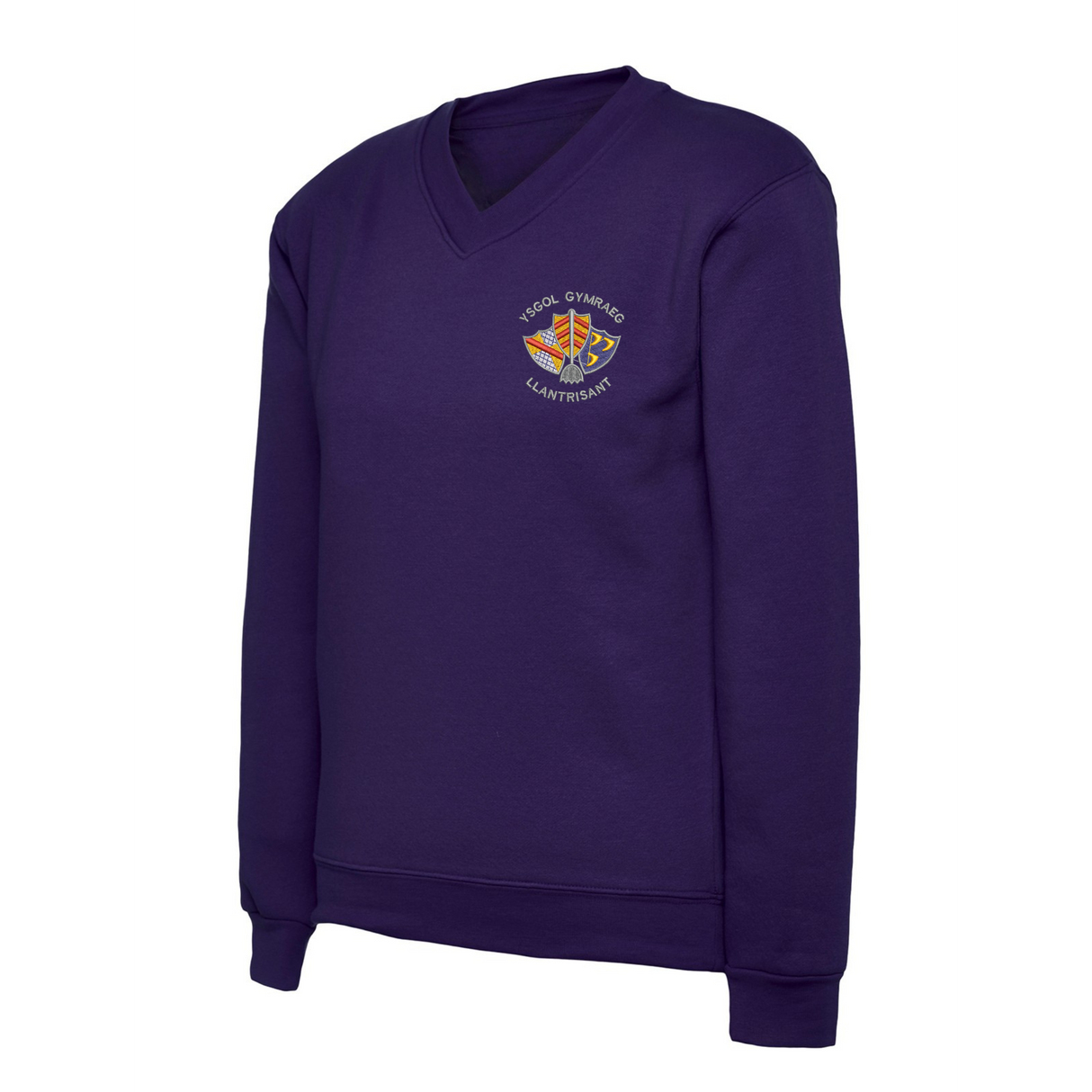 Llantrisant Merit V Neck Sweatshirt with logo (EMB)