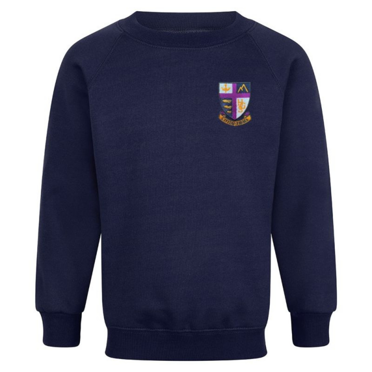Holy Ghost Primary School Purple Classic Crew Neck Sweatshirt with logo (Print)