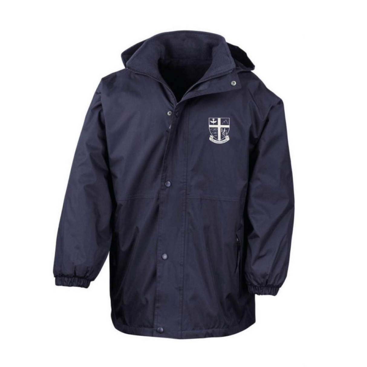 Holy Ghost Primary School Navy Reversible Jacket with logo (EMB)