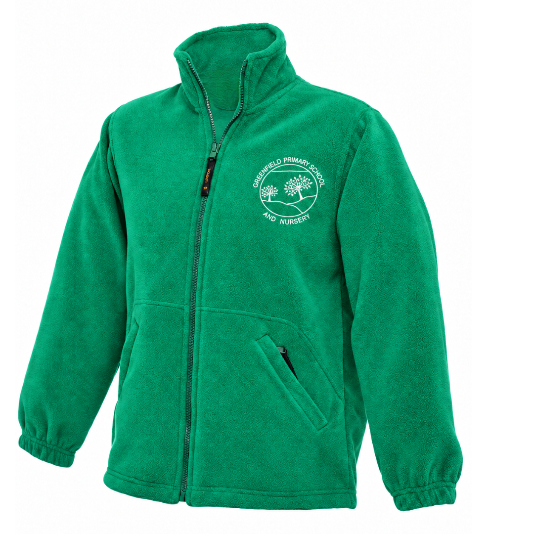 Greenfield Primary School Emerald Fleece Jacket with logo (EMB)