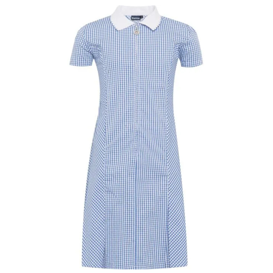 Grange Primary School, Avon Blue Check Summer Dress