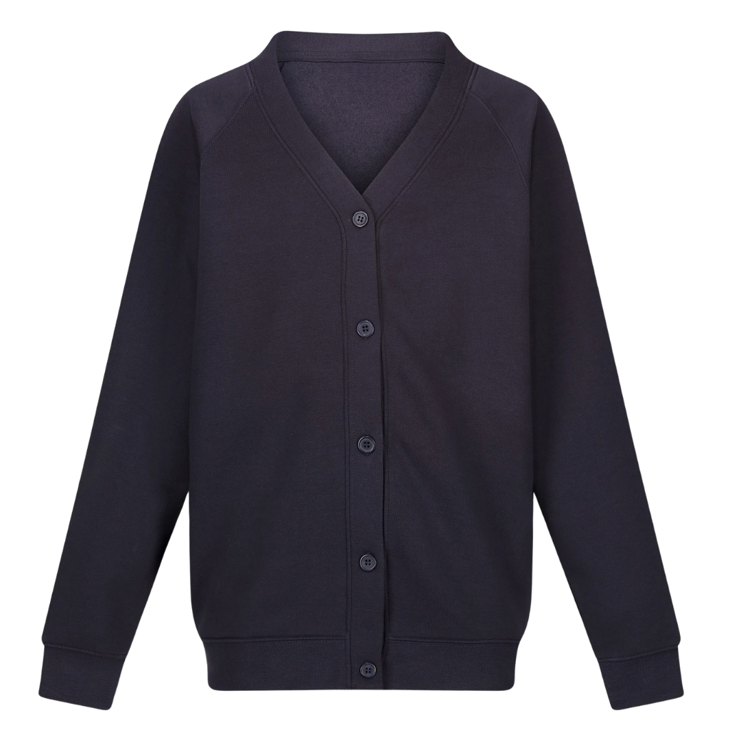 Grange Primary School, Woodbank Sweatshirt Cardigan in INK Navy (Plain)
